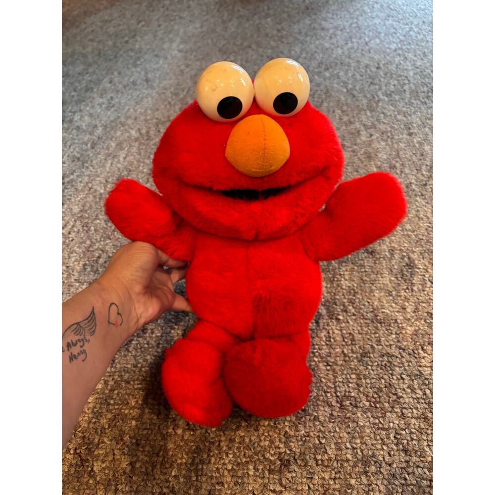 TICKLE ME ELMO Plush Toy SESAME STREET 1997 Vintage 16" STUFFED ANIMAL DOLL TYCO